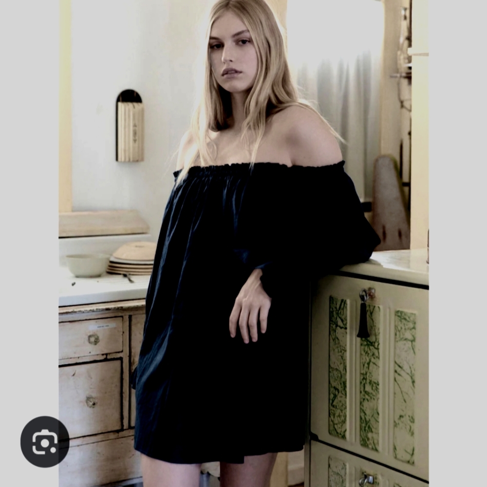 Stone Cold Fox Iowa Billow Dress Black Rayon O/S Revolve Boho Festival Tunic